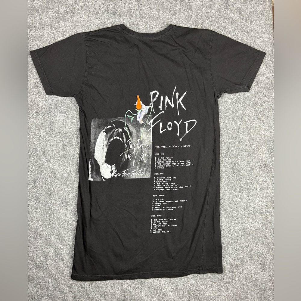 Pink Floyd The Wall Graphic T Shirt Dress Black Size 6